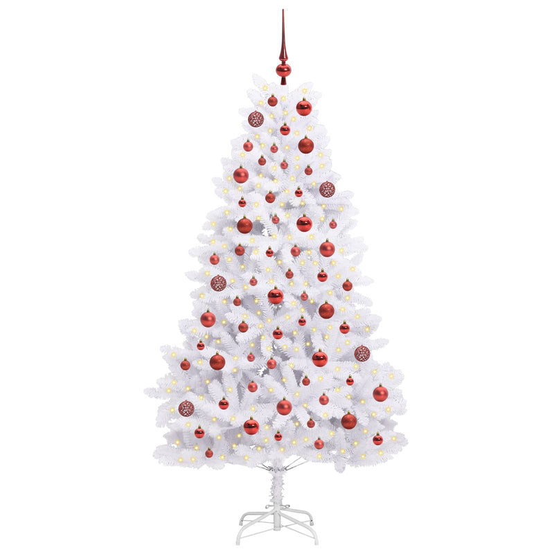 Load image into Gallery viewer, Vidaxl kunstmatige inklapbare kerstboom wit 180 cm pvc en staal