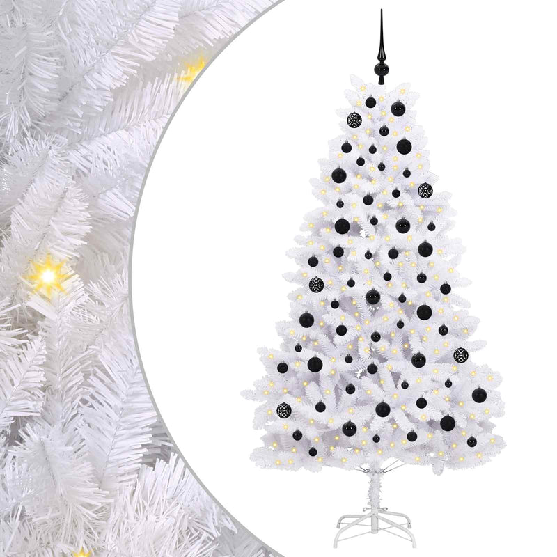 Load image into Gallery viewer, Vidaxl kunstmatige inklapbare kerstboom wit 180 cm pvc en staal