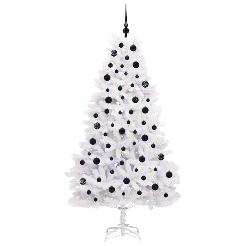 Load image into Gallery viewer, Vidaxl kunstmatige inklapbare kerstboom wit 180 cm pvc en staal