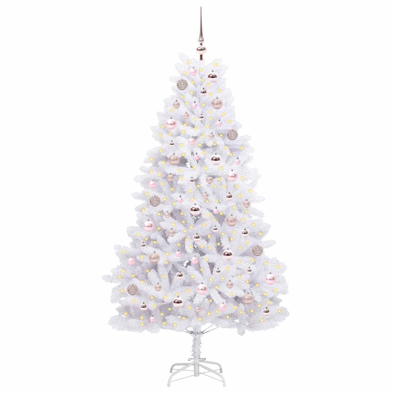 Load image into Gallery viewer, Vidaxl kunstmatige inklapbare kerstboom wit 180 cm pvc en staal