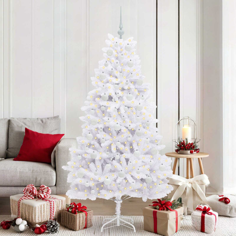 Load image into Gallery viewer, Vidaxl kunstmatige inklapbare kerstboom wit 180 cm pvc en staal