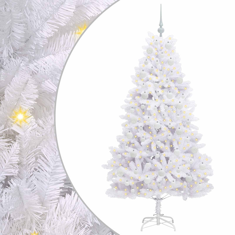 Load image into Gallery viewer, Vidaxl kunstmatige inklapbare kerstboom wit 180 cm pvc en staal