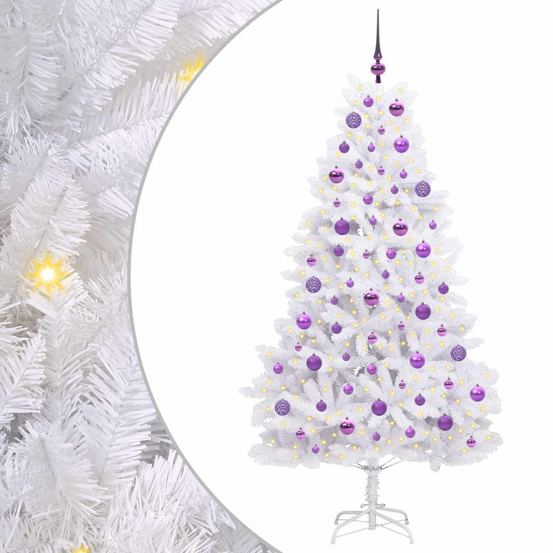 Load image into Gallery viewer, Vidaxl kunstmatige inklapbare kerstboom wit 180 cm pvc en staal