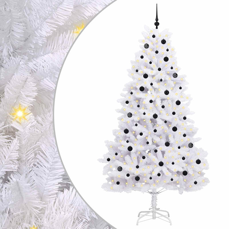 Load image into Gallery viewer, Vidaxl kunstmatige inklapbare kerstboom wit 240 cm pvc en staal