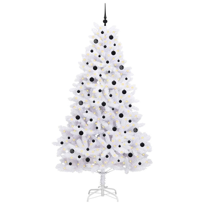 Load image into Gallery viewer, Vidaxl kunstmatige inklapbare kerstboom wit 240 cm pvc en staal