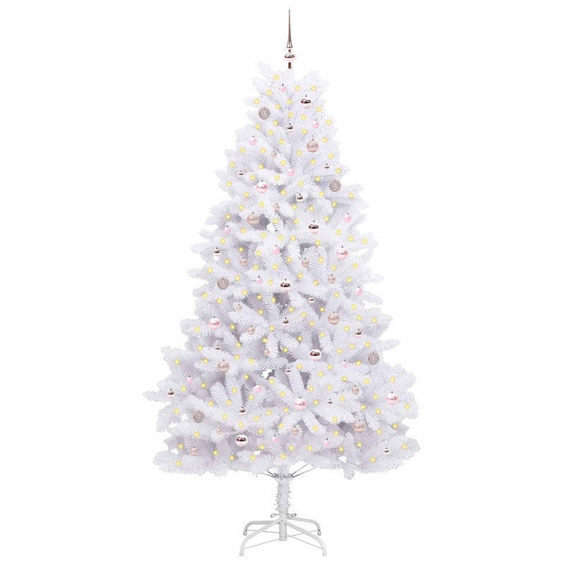 Load image into Gallery viewer, Vidaxl kunstmatige inklapbare kerstboom wit 240 cm pvc en staal