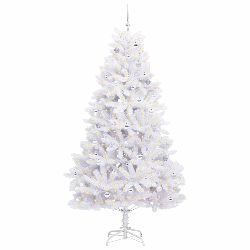Load image into Gallery viewer, Vidaxl kunstmatige inklapbare kerstboom wit 240 cm pvc en staal