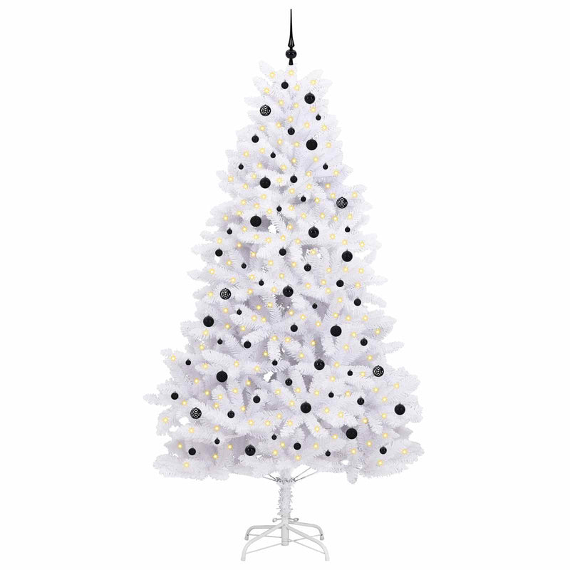 Load image into Gallery viewer, Vidaxl kunstmatige inklapbare kerstboom wit 270 cm pvc en staal