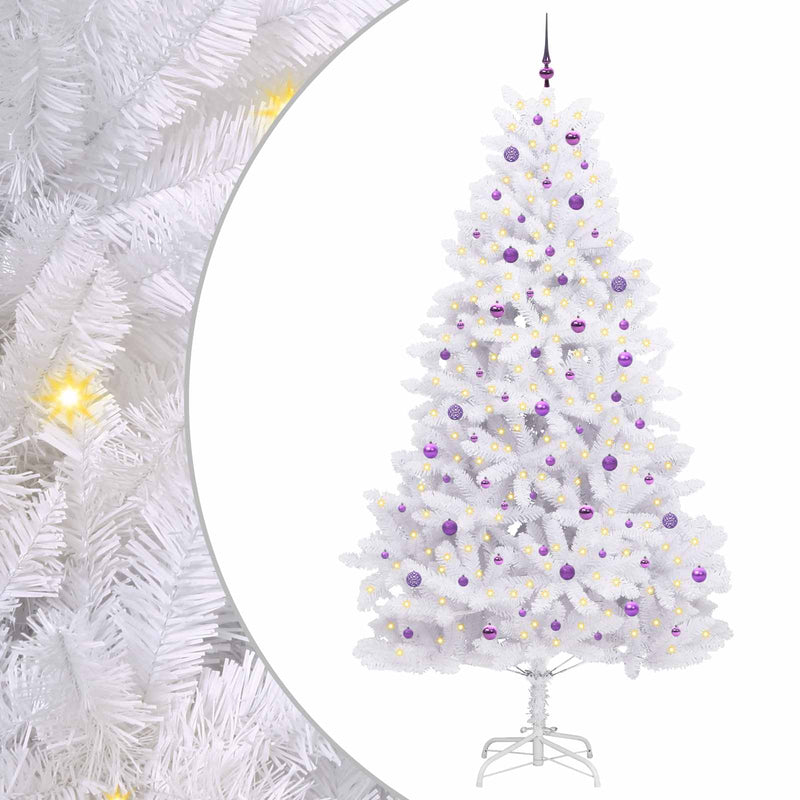 Load image into Gallery viewer, Vidaxl kunstmatige inklapbare kerstboom wit 270 cm pvc en staal