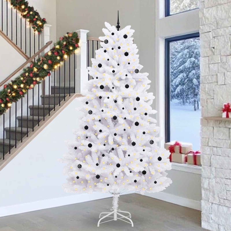 Load image into Gallery viewer, Vidaxl kunstmatige inklapbare kerstboom wit 300 cm pvc en staal