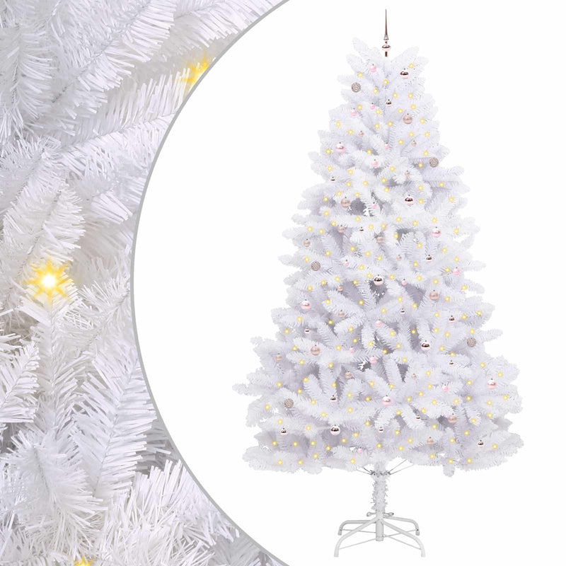 Load image into Gallery viewer, Vidaxl kunstmatige inklapbare kerstboom wit 300 cm pvc en staal