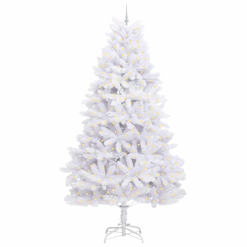 Load image into Gallery viewer, Vidaxl kunstmatige inklapbare kerstboom wit 300 cm pvc en staal