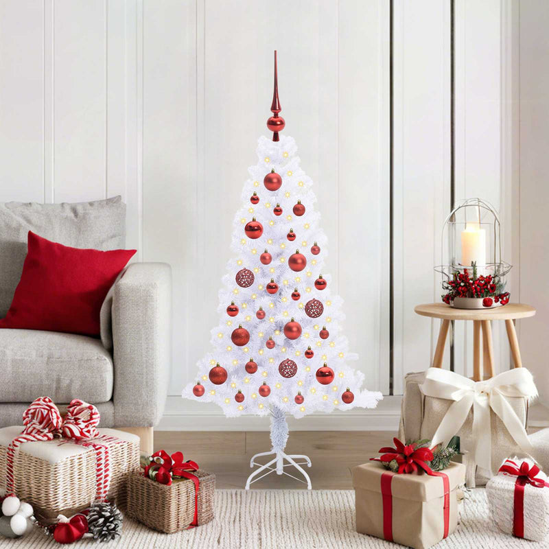 Load image into Gallery viewer, Vidaxl kunstkerstboom met 150 led wit 120 cm pvc en staal