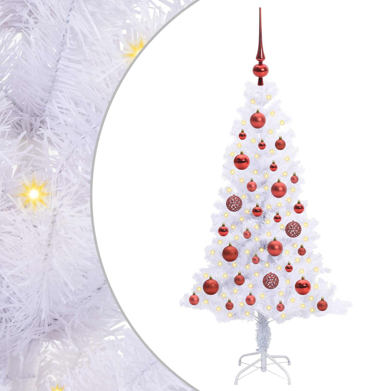 Load image into Gallery viewer, Vidaxl kunstkerstboom met 150 led wit 120 cm pvc en staal