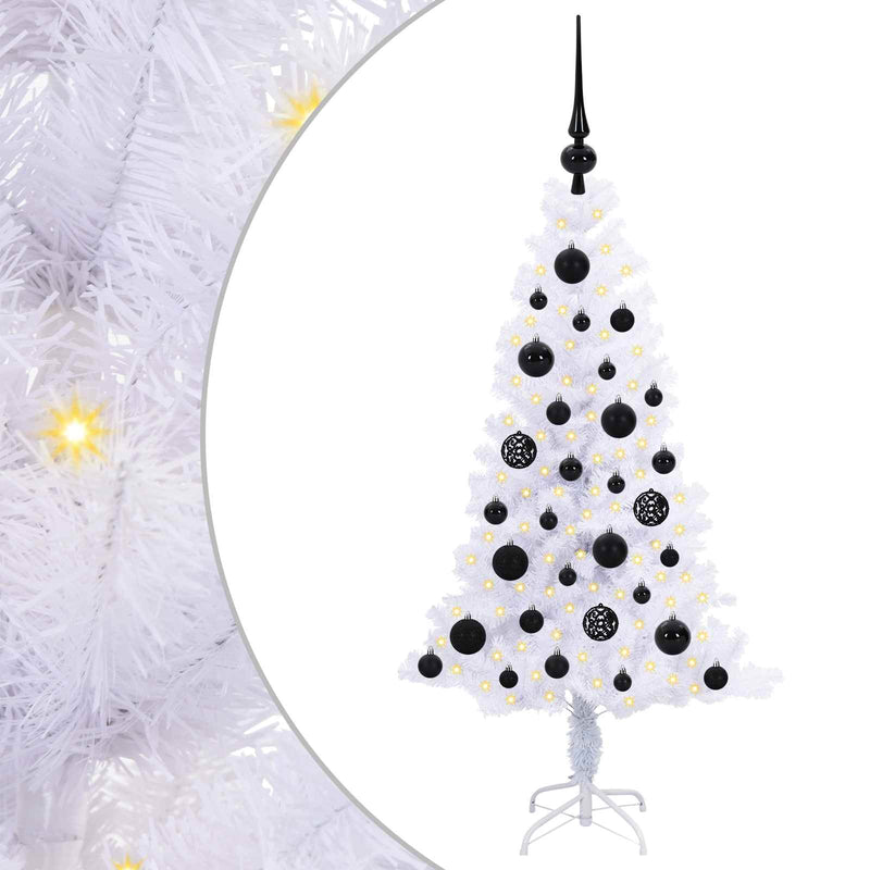 Load image into Gallery viewer, Vidaxl kunstkerstboom met 150 led wit 120 cm pvc en staal