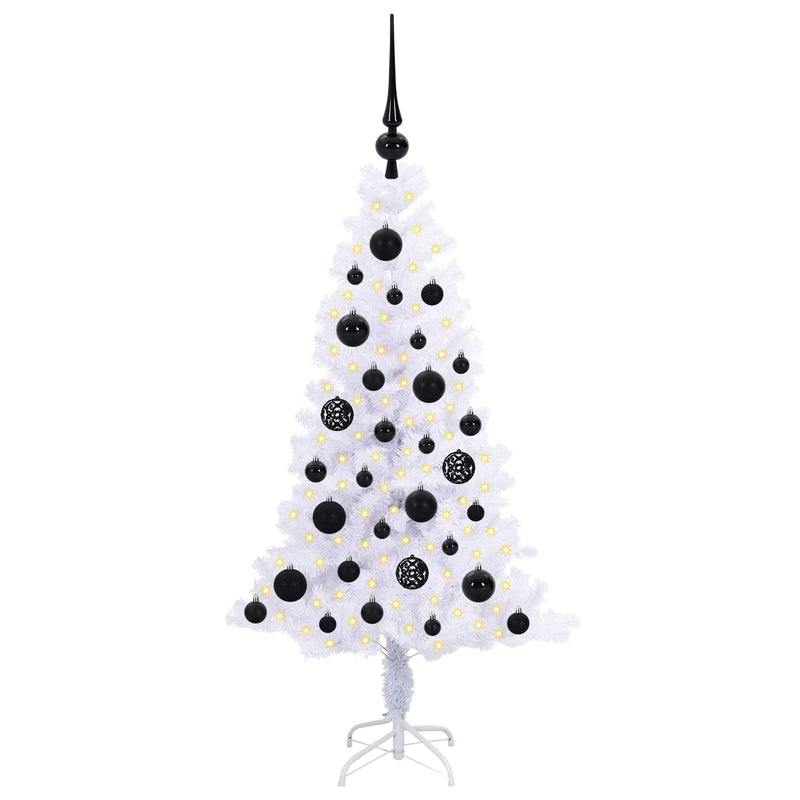Load image into Gallery viewer, Vidaxl kunstkerstboom met 150 led wit 120 cm pvc en staal