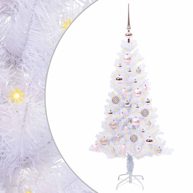 Load image into Gallery viewer, Vidaxl kunstkerstboom met 150 led wit 120 cm pvc en staal