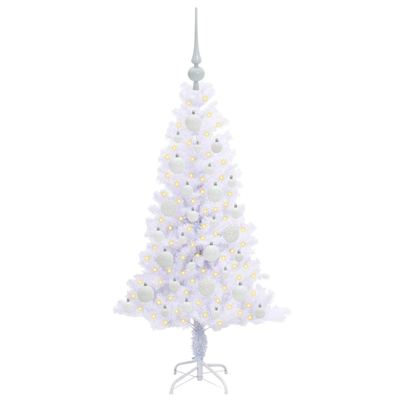 Load image into Gallery viewer, Vidaxl kunstkerstboom met 150 led wit 120 cm pvc en staal