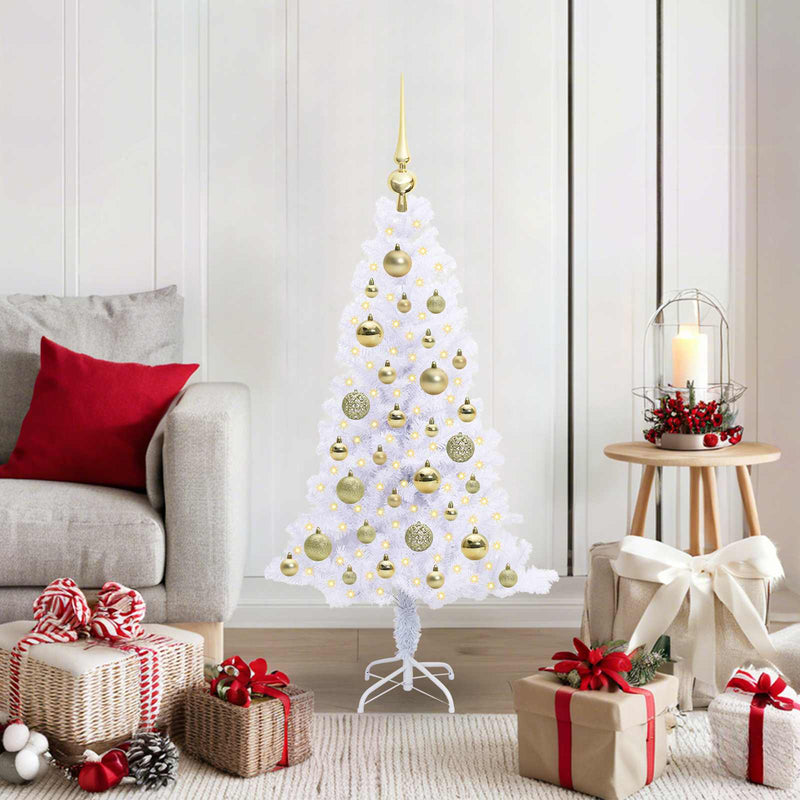 Load image into Gallery viewer, Vidaxl kunstkerstboom met 150 led wit 120 cm pvc en staal