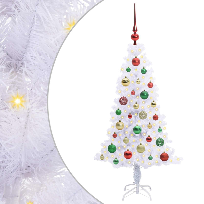 Load image into Gallery viewer, Vidaxl kunstkerstboom met 150 led wit 120 cm pvc en staal