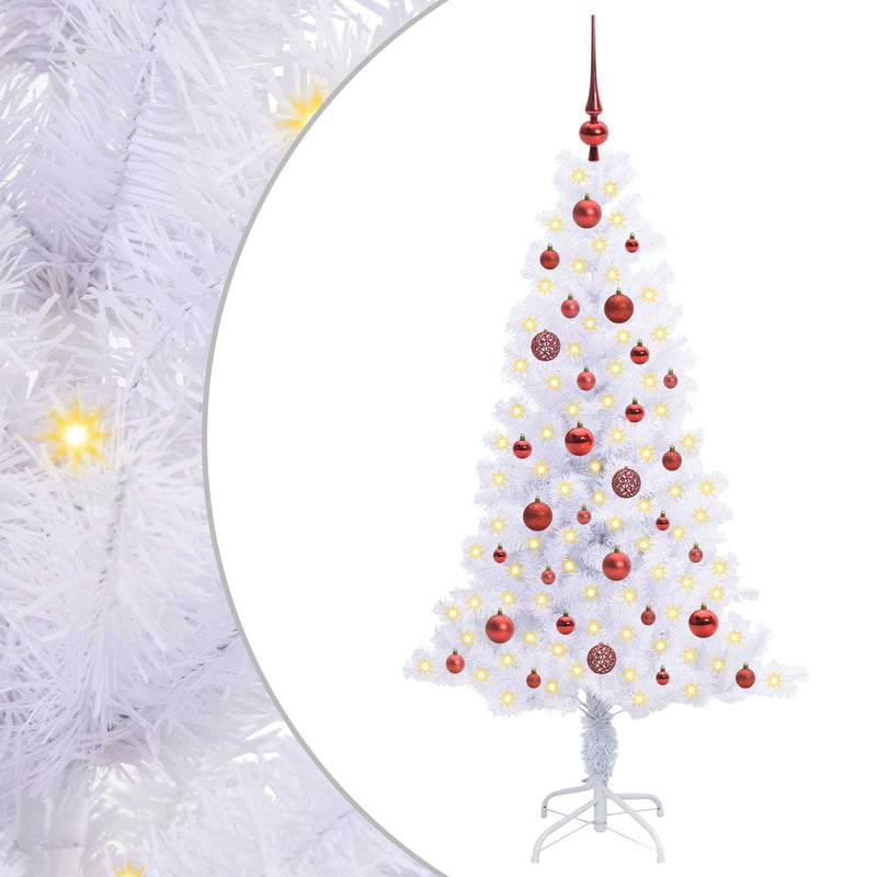 Load image into Gallery viewer, Vidaxl kunstkerstboom met 150 led wit 150 cm pvc en staal