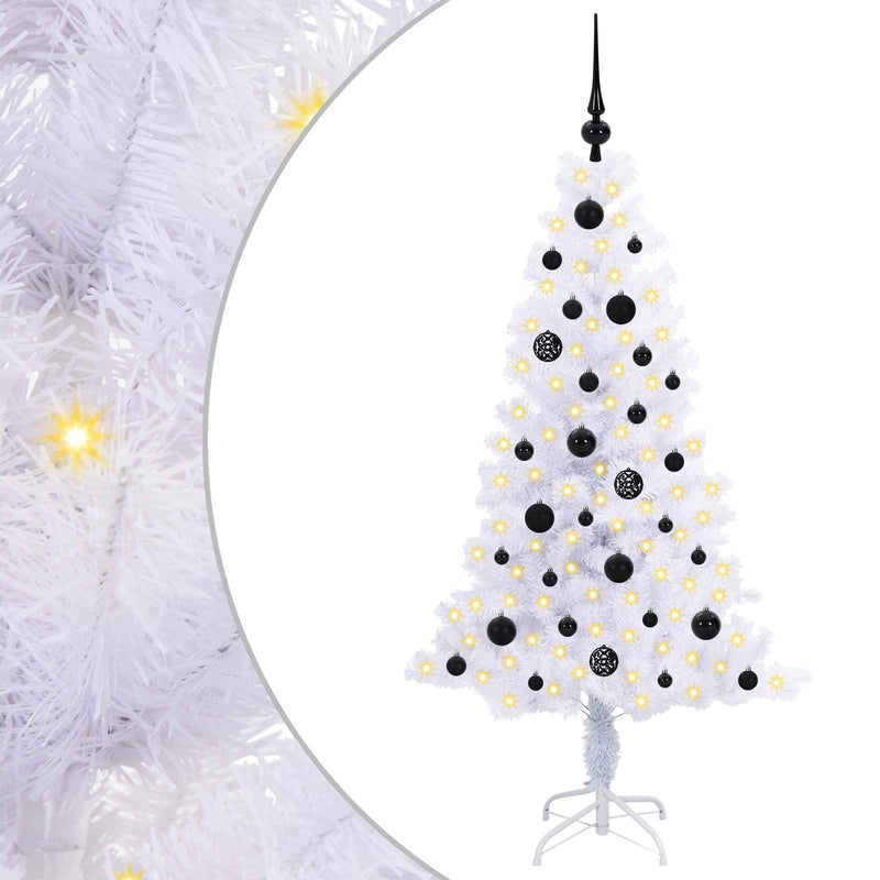 Load image into Gallery viewer, Vidaxl kunstkerstboom met 150 led wit 150 cm pvc en staal