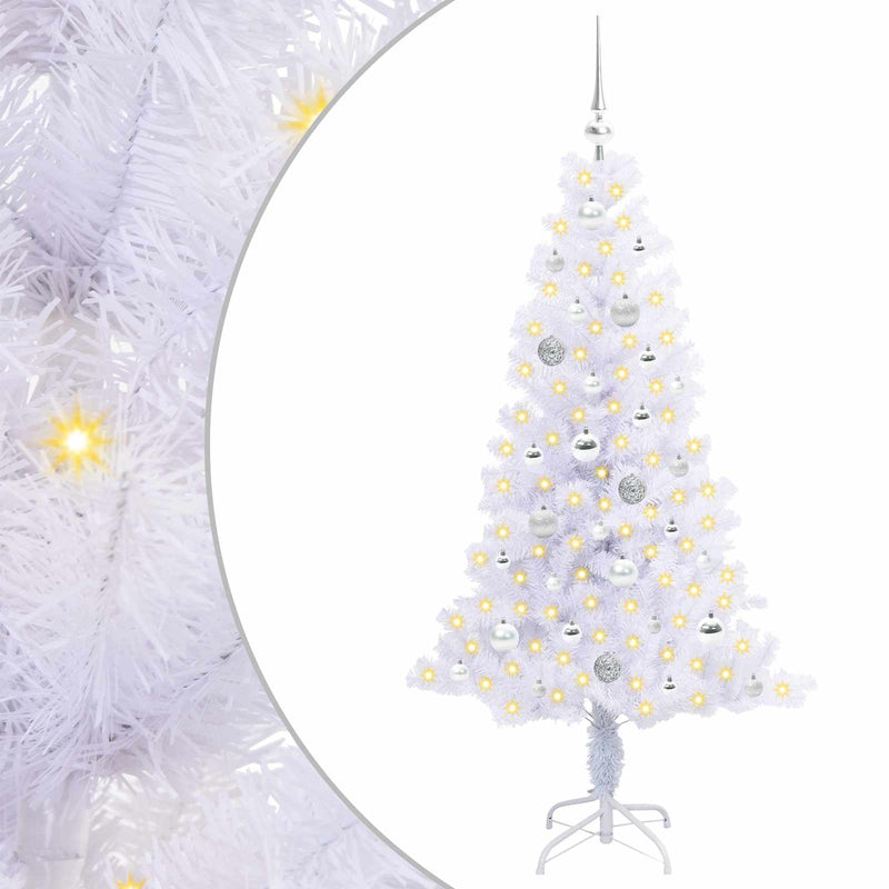 Load image into Gallery viewer, Vidaxl kunstkerstboom met 150 led wit 150 cm pvc en staal