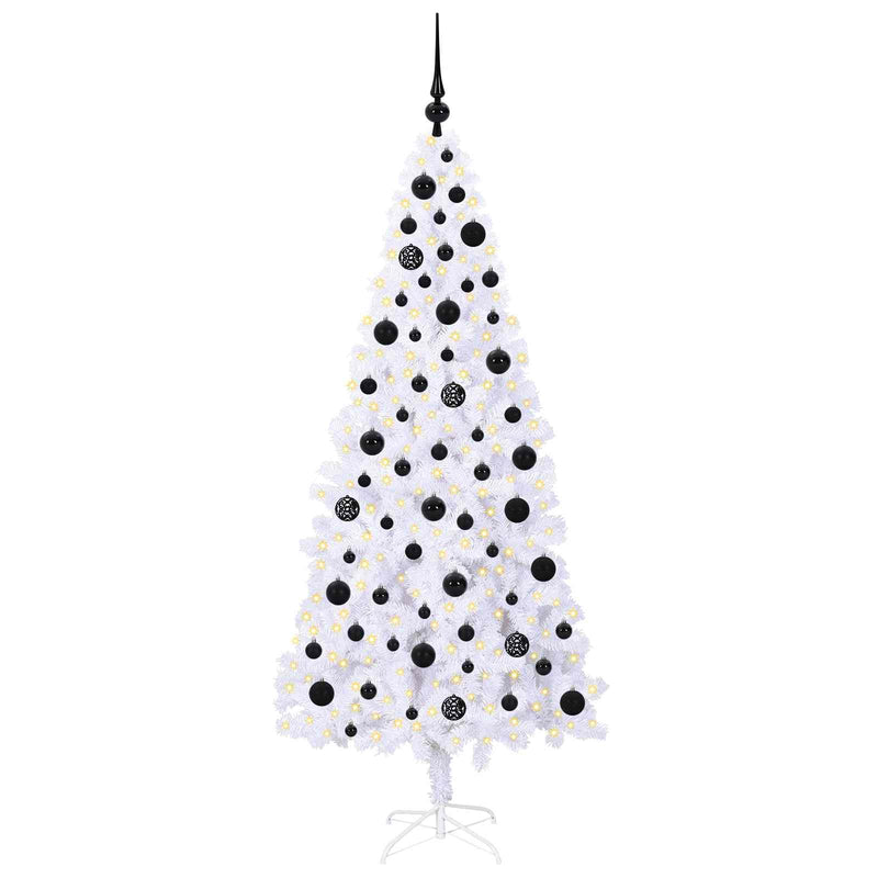 Load image into Gallery viewer, Vidaxl kunstkerstboom met 300 led wit 180 cm pvc en staal