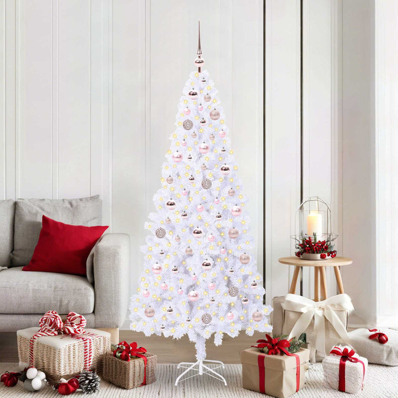 Load image into Gallery viewer, Vidaxl kunstkerstboom met 300 led wit 180 cm pvc en staal