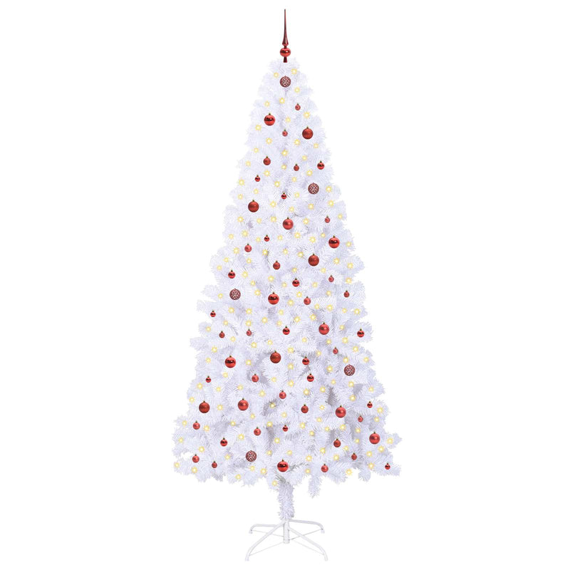 Load image into Gallery viewer, Vidaxl kunstkerstboom met 300 led wit 240 cm pvc en staal