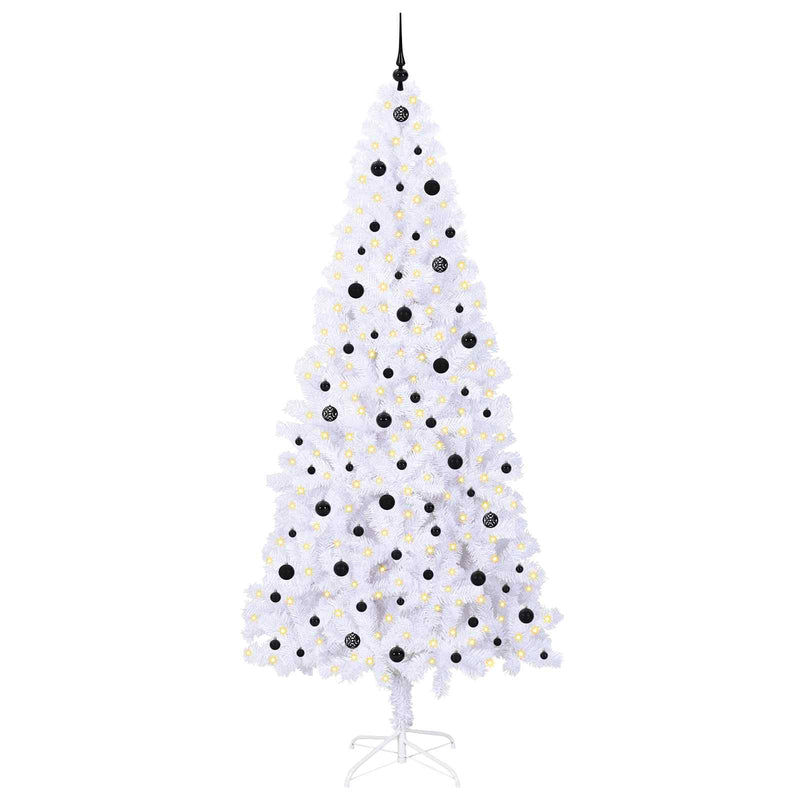 Load image into Gallery viewer, Vidaxl kunstkerstboom met 300 led wit 240 cm pvc en staal