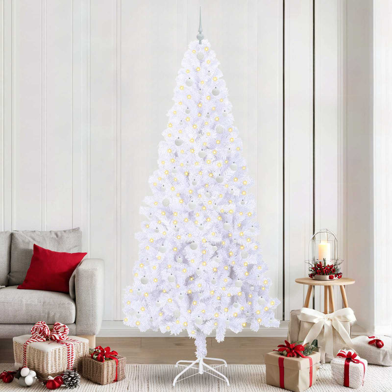 Load image into Gallery viewer, Vidaxl kunstkerstboom met 300 led wit 240 cm pvc en staal