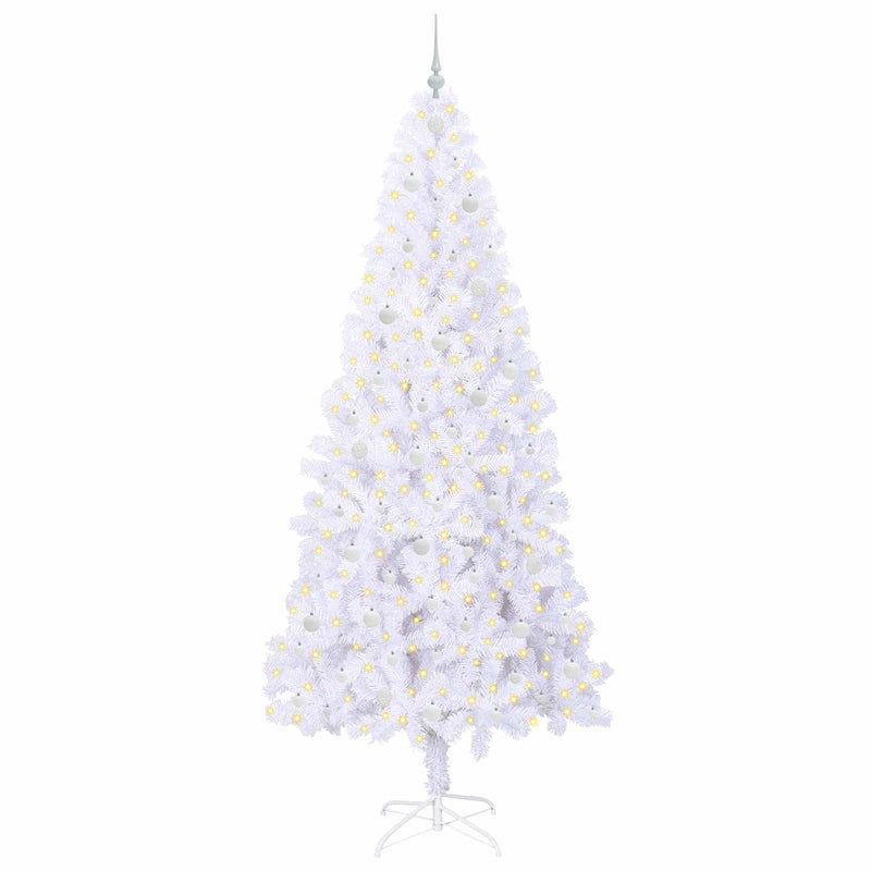 Load image into Gallery viewer, Vidaxl kunstkerstboom met 300 led wit 240 cm pvc en staal