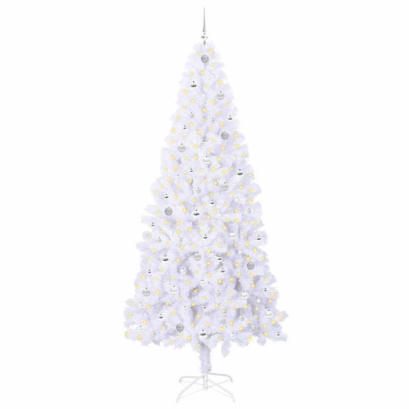 Load image into Gallery viewer, Vidaxl kunstkerstboom met 300 led wit 240 cm pvc en staal