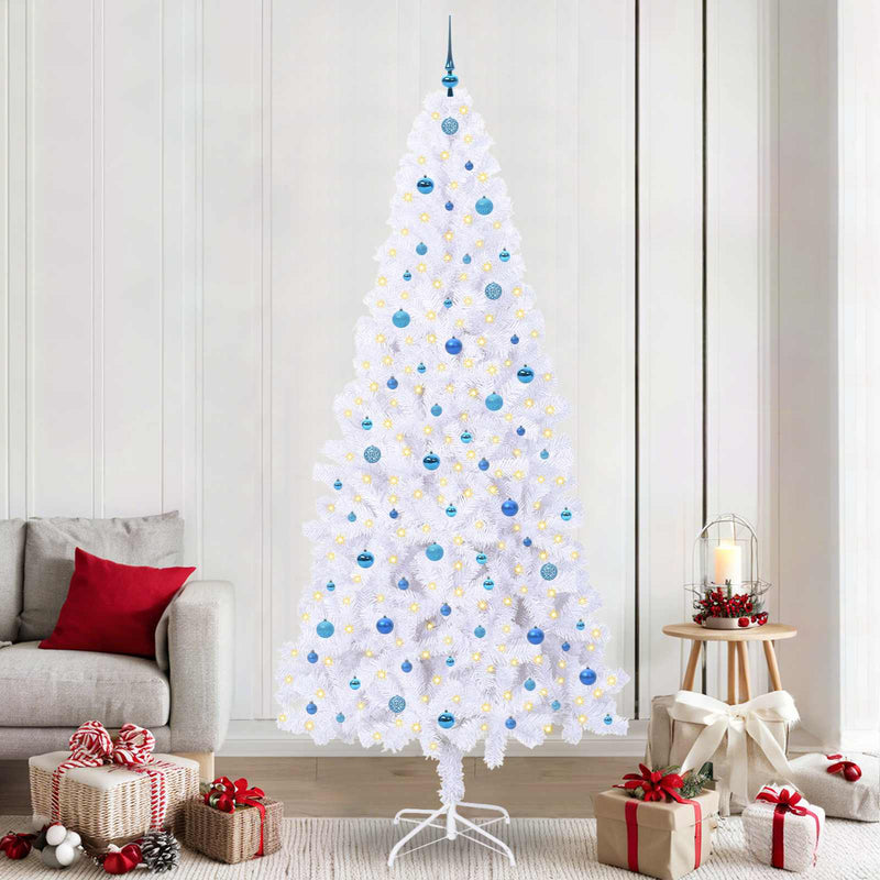 Load image into Gallery viewer, Vidaxl kunstkerstboom met 300 led wit 240 cm pvc en staal