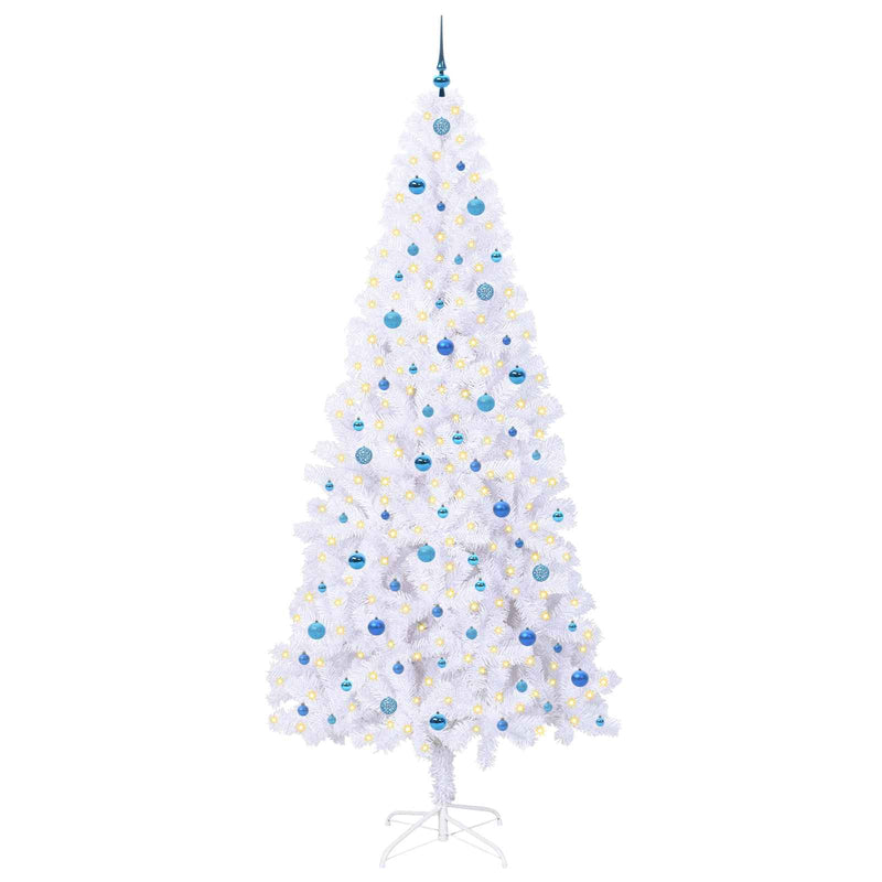 Load image into Gallery viewer, Vidaxl kunstkerstboom met 300 led wit 240 cm pvc en staal