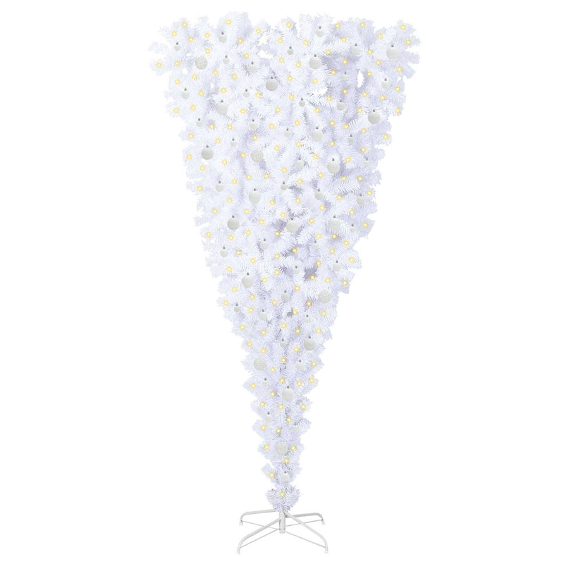 Load image into Gallery viewer, Vidaxl kunstkerstboom met 300 led wit 240 cm pvc en staal