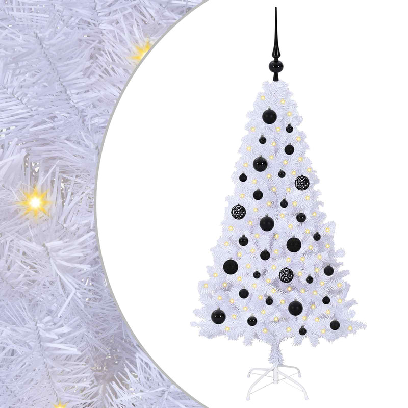 Load image into Gallery viewer, Vidaxl kunstkerstboom met 150 led wit 120 cm pvc en staal
