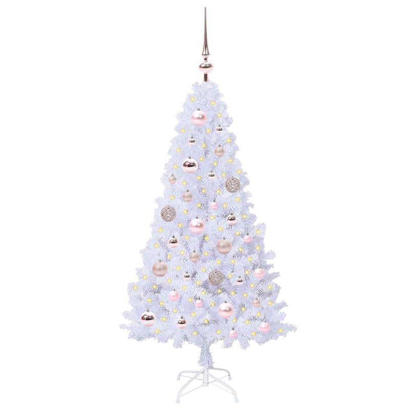 Load image into Gallery viewer, Vidaxl kunstkerstboom met 150 led wit 120 cm pvc en staal