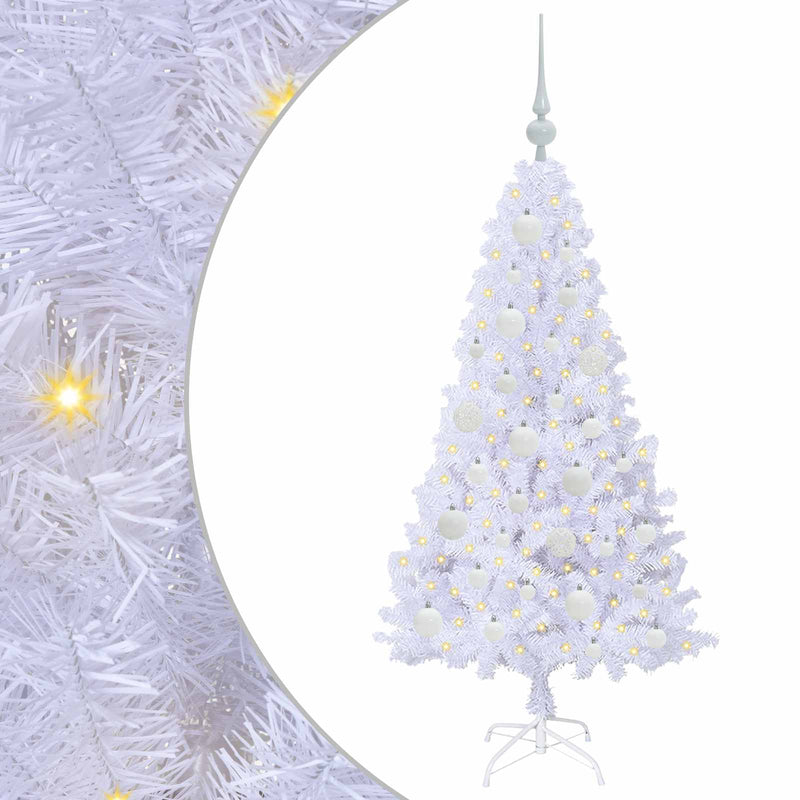 Load image into Gallery viewer, Vidaxl kunstkerstboom met 150 led wit 120 cm pvc en staal