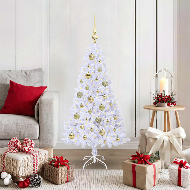 Load image into Gallery viewer, Vidaxl kunstkerstboom met 150 led wit 120 cm pvc en staal