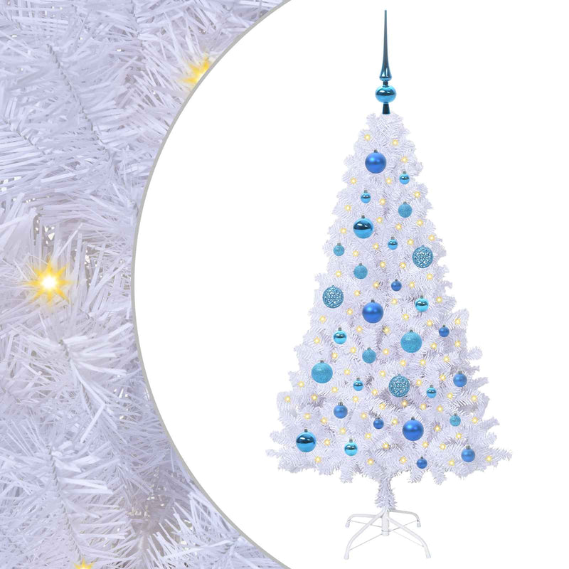 Load image into Gallery viewer, Vidaxl kunstkerstboom met 150 led wit 120 cm pvc en staal