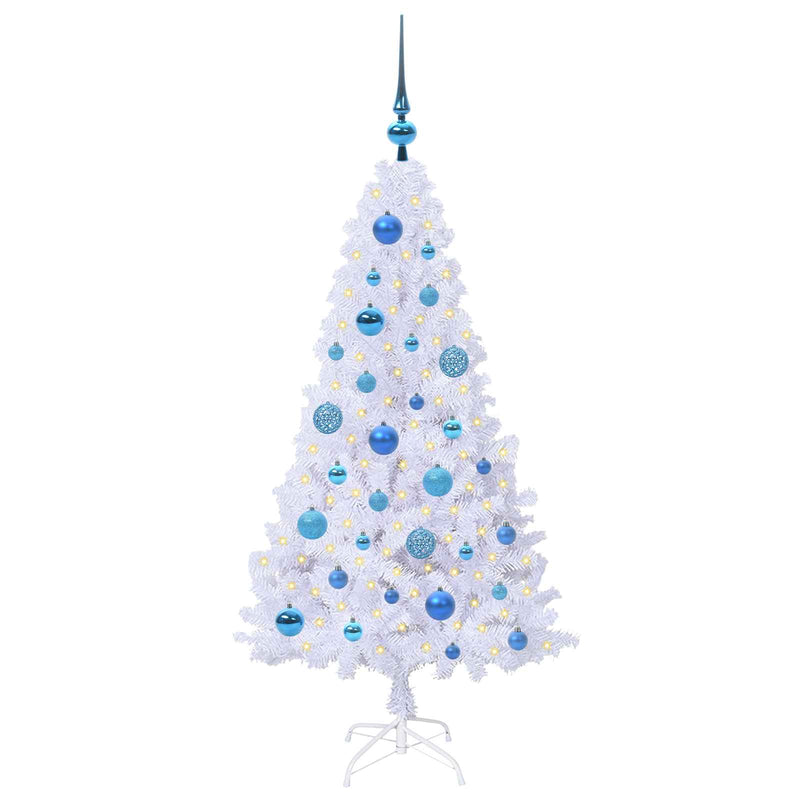 Load image into Gallery viewer, Vidaxl kunstkerstboom met 150 led wit 120 cm pvc en staal