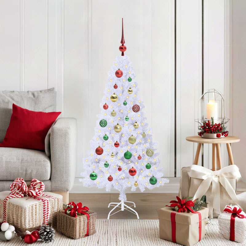 Load image into Gallery viewer, Vidaxl kunstkerstboom met 150 led wit 120 cm pvc en staal