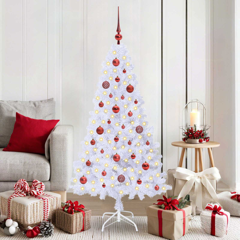 Load image into Gallery viewer, Vidaxl kunstkerstboom met 150 led wit 150 cm pvc en staal