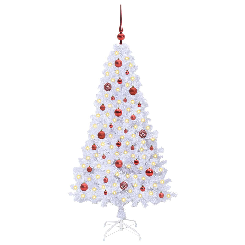 Load image into Gallery viewer, Vidaxl kunstkerstboom met 150 led wit 150 cm pvc en staal