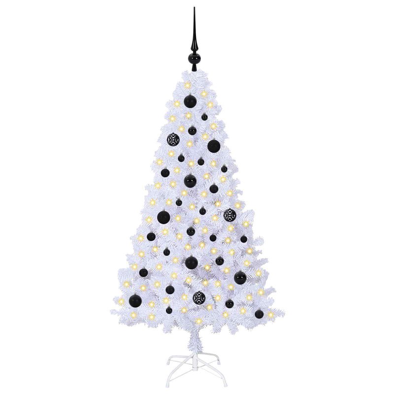 Load image into Gallery viewer, Vidaxl kunstkerstboom met 150 led wit 150 cm pvc en staal