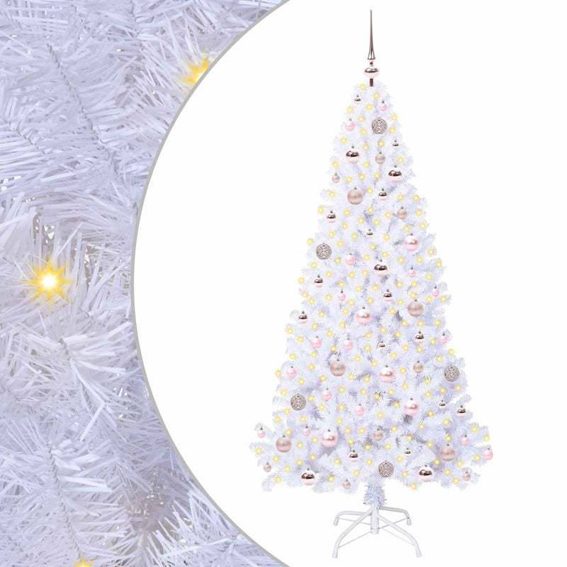Load image into Gallery viewer, Vidaxl kunstkerstboom met 300 led wit 180 cm pvc en staal