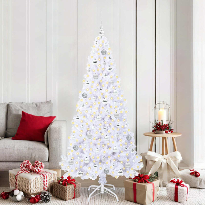 Load image into Gallery viewer, Vidaxl kunstkerstboom met 300 led wit 180 cm pvc en staal
