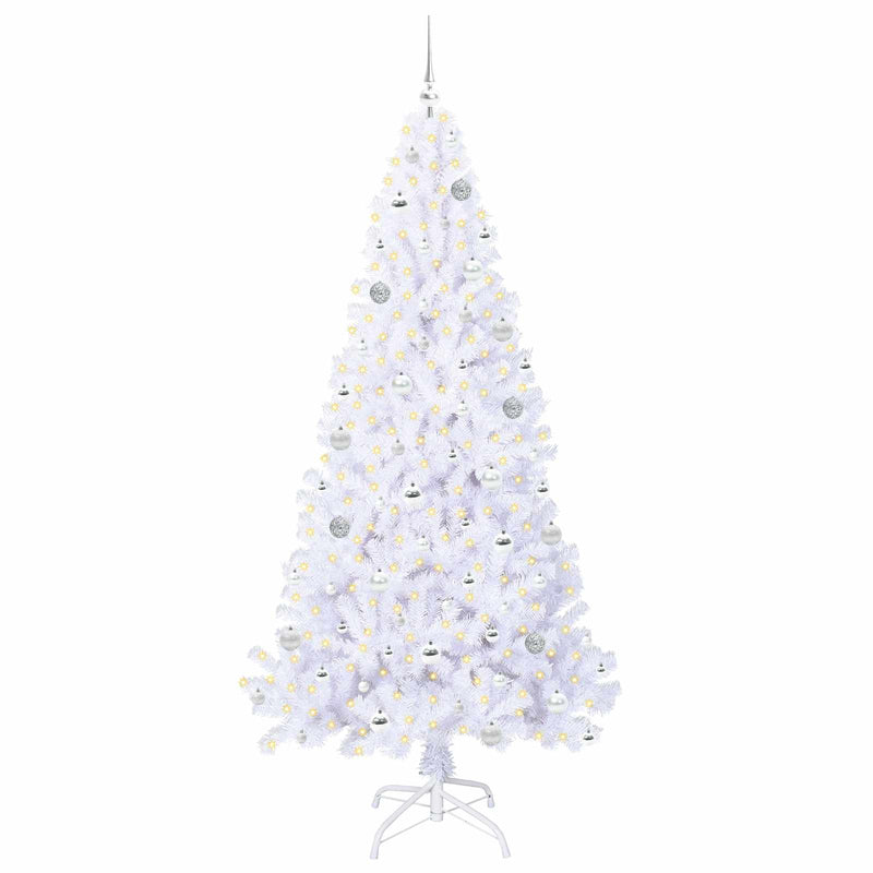 Load image into Gallery viewer, Vidaxl kunstkerstboom met 300 led wit 210 cm pvc en staal
